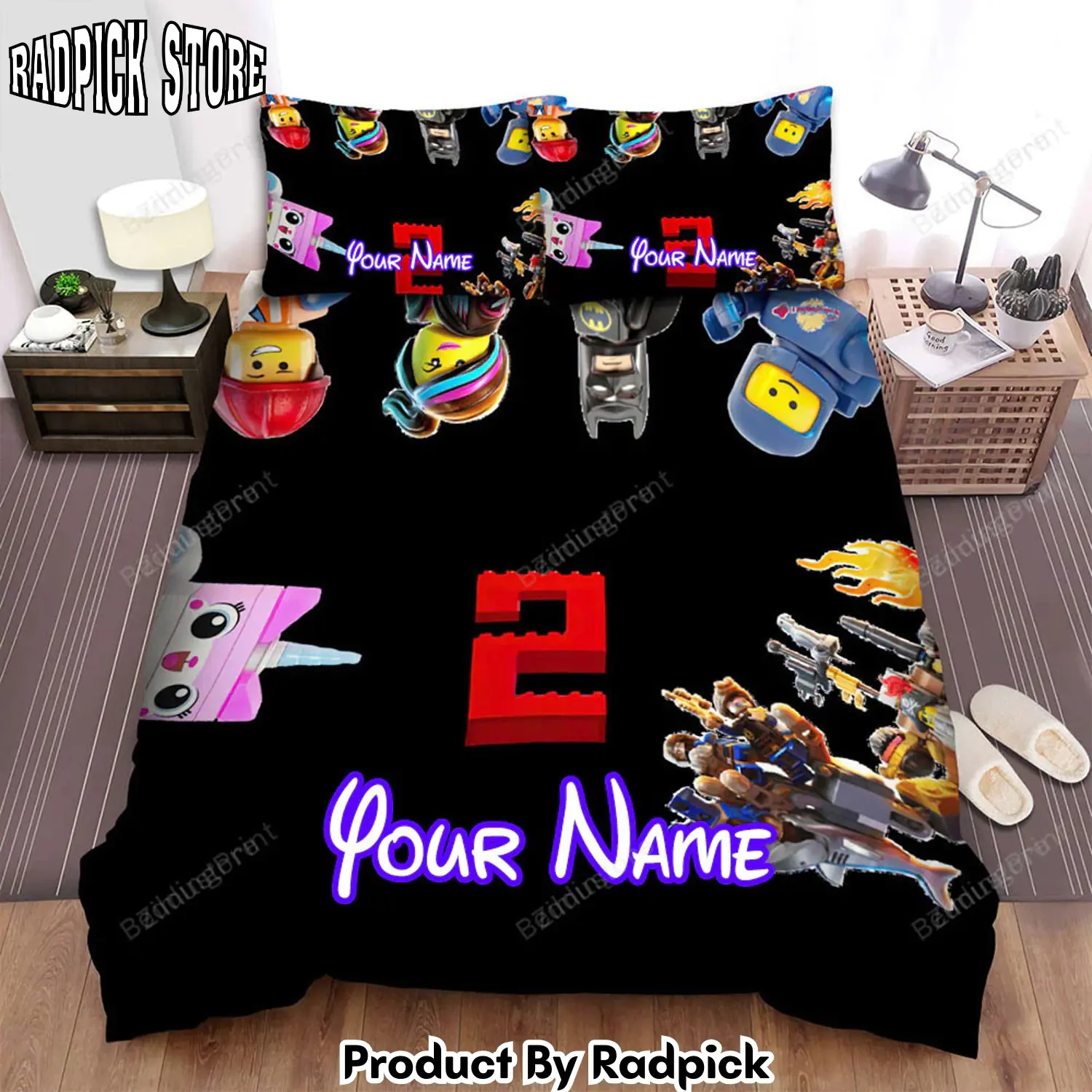 Radpick the lego movie 2 the second part 28201929 movie poster artwork bed sheets duvet cover personalized name bedding sets rp3271120